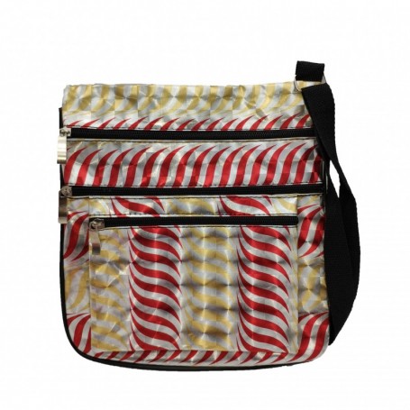 10"x10.5" Metallic Cross Shoulder Tote (12/120/c)