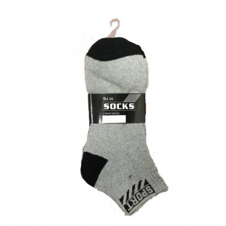 3 pr Men's Ankle Socks Set Slashes 9-11 (20/80/c)