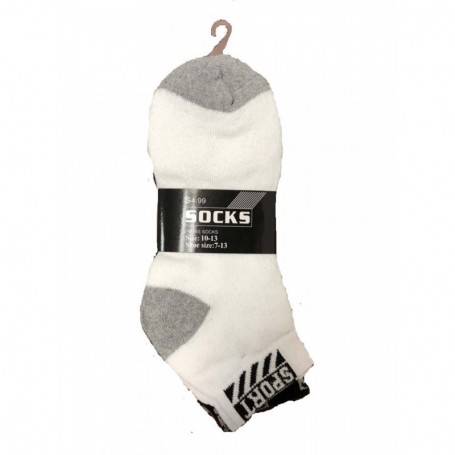 3 pr Men's Ankle Socks Set Slashes 10-13 (20/80/c)