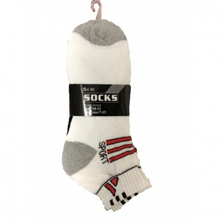 3 pr Men's AnkJe Socks Set Stripes-Angles 10-13 (20/80/c)