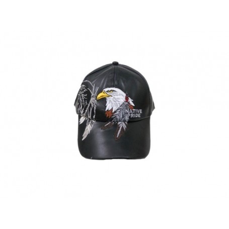 PU Leather Baseball Cap Eagle (12/144/c)