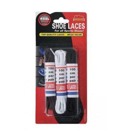 3 pr 100cm Round Shoelaces Mix (24/720/c)