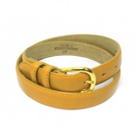 1" Ladies Leather Belt Earth Yellow