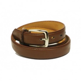 1" Men’s Leather Belt Brown Check