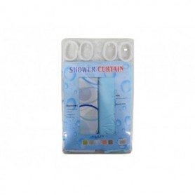 2 pc 71"x71" Shower Curtains & Rings (72/c)