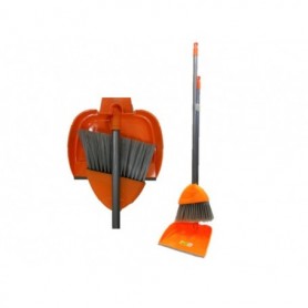 Wood Stick Dustpan & Broom Set Foldable (24/c)