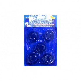 5 pc Blue Toilet Cleaner Set