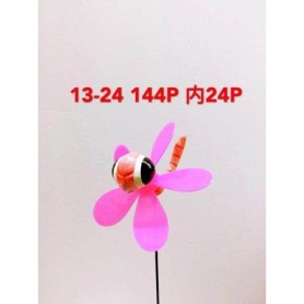 Garden Stick w Dragonfly Fan (24/144/c)