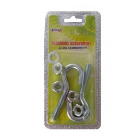 2 pc 3" Hook & 8 pc Nut Washer Set (24/144/c)