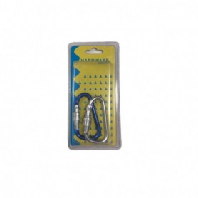 2 pc 7.7cm Steel Carabiners (144/c)