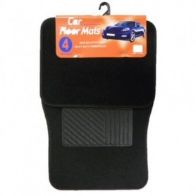 4 pc Car Mat Set Black (10/c)