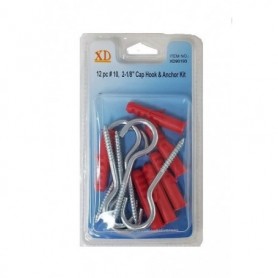 12 pc 10 2-1/2" Cap Hook & Anchor Kit (24/144/c)