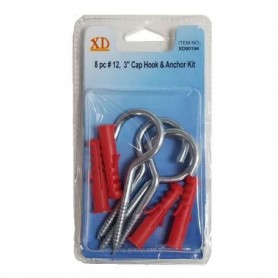 8 pc 12 3" Cap Hook & Anchor Kit