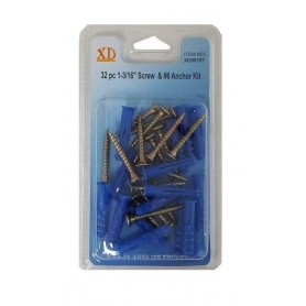 32 pc 1-3/16" Screw & 6 Anchor Kit (24/144/c)