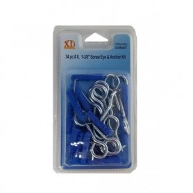 34 pc 81-3/8" Screw Eye & Anchor Kit (24/144/c)