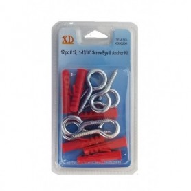 12 pc 121-13/16" Screw Eye & Anchor Kit (24/144/c)