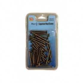 30 pc 1-1/2" Copperized Wood Screws (24/144/c)