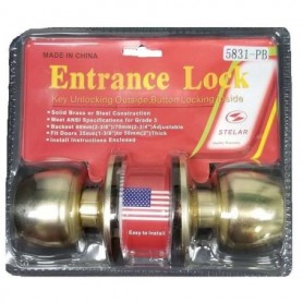 Entrance Lock Brass (24/c)