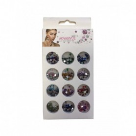 12 Color Finger Nail Decor (24/720/c)