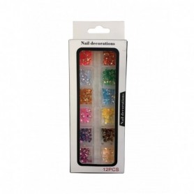 12 Color Finger Nail Decor (24/720/c)