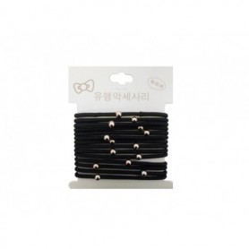 14 pc Hair Bands Black (24/240/c)