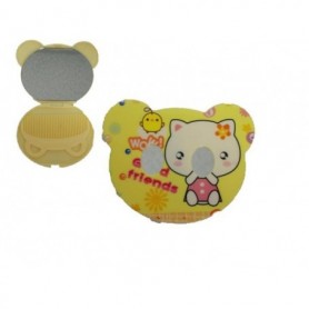 4"x3.25" Bear Mirror with Cover & 3.5" Comb Set
