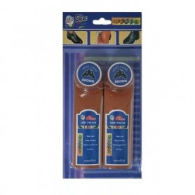 2 pc 45ml Brown Shoe Polish Set (24/144/c)