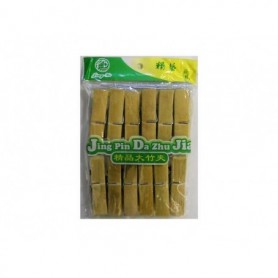 12 pc Jumbo Bamboo Clip Set