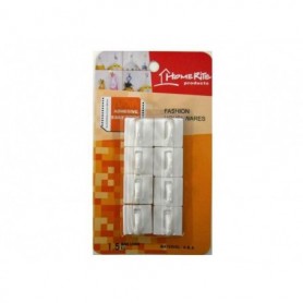 8 pc 1" Adhesive Hook Set Square