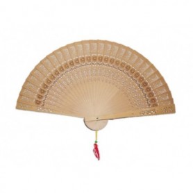 9"/23cm Wood Foldaway Hand Fan