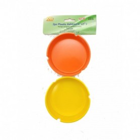 2 pc 4"/10cm Plastic Ashtray Set (36/72/c)