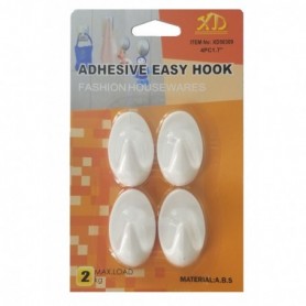 4 pc 1.7" Adhesive Hook Set (24/240/c)