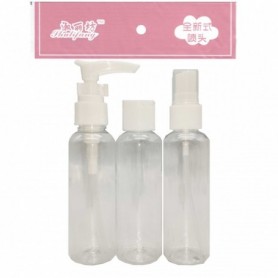 3 pc 2.2oz 65ml Travel Assort Bottle Set (24/300/c)