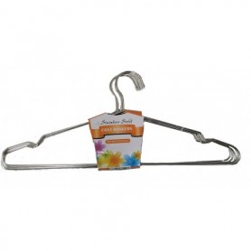 5 pc 16.5" Stainless Steel Wire Hanger Set (60/c)