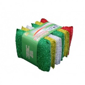 6 pc Sponge-Filed Metalic Scrubbing Pad Set (72/c)