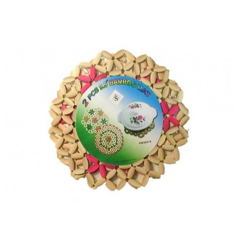 2 pc 9.5" Bamboo Mat Set