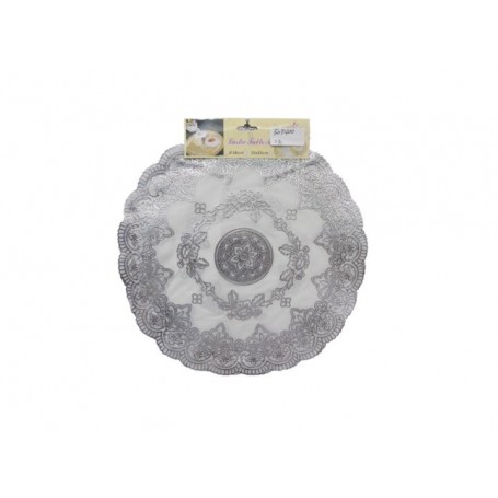 2 pc 14.5" Round Pacemats Golden (24/144/c)