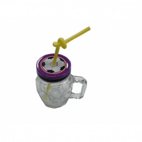 Water Bottle w Straw Pineapple (60/C)
