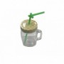 Water Bottle w Straw Square (48/C)