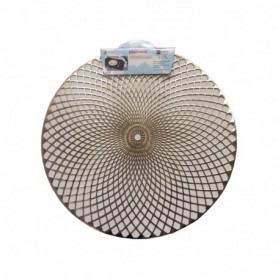15" Round Golden Plastic Placemat (36/144/c)