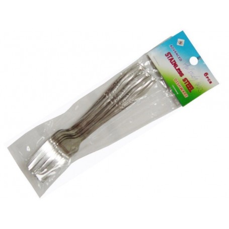 6 pc 6.5" Stainless Steel Fork Set (48/96/c)