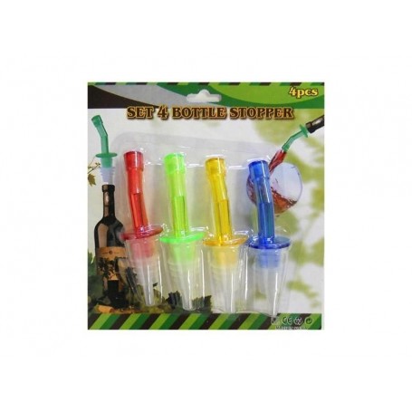 4 pc Bottle Pourer Set