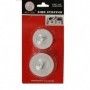 2 pc 1-5/8" & 2-1/8" Rubber Sink Stopper Set (36/288/c)