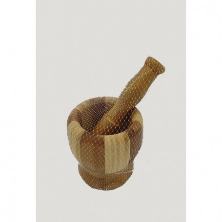 4" Pressure Bamboo Mortar & Pestle (35/70/c)