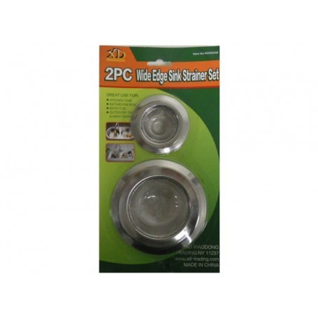 2 pc 3" & 4.5" Wide Rim Sink Strainer Set (144/c)