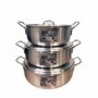 3 pc Alum Caldero Pot Set 11.2qt+9.3qt+7.8qt (1/c)