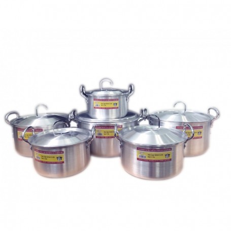 6 pc Aluminum Caldero Set (2/c)