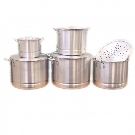 5 pc Aluminum Stock Pot Set 1835475262qt (1/c)