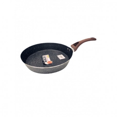 24cm Wood Handle Deep No-Stick Frying Pan (12/24/c)