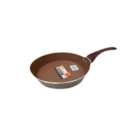 26cm Wood Handle Deep No-Stick Frying Pan (12/24/c)